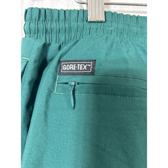 Staff Wilson Track Pants Large Green Nylon Gore Tex Pull On Ankle Zip Drawstring - Picture 9 of 11
